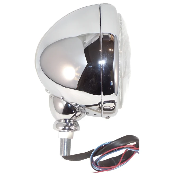 Complete Headlamp Polished Stainless Steel 7"