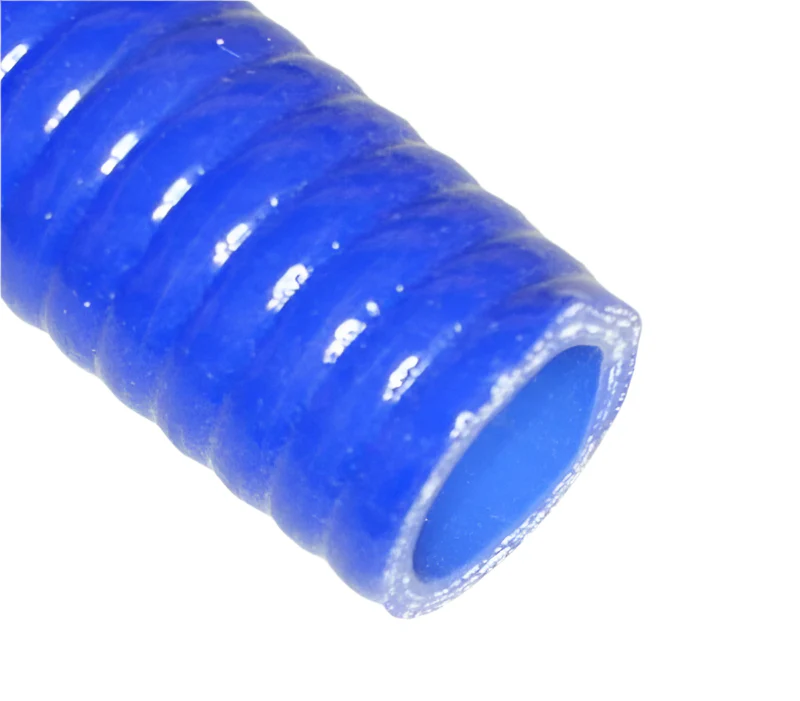 Convoluted Silicone Hose 32mm ID Blue 1 Metre Length