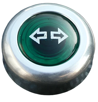 Double Indicator Warning Light Large Aluminium Bezel