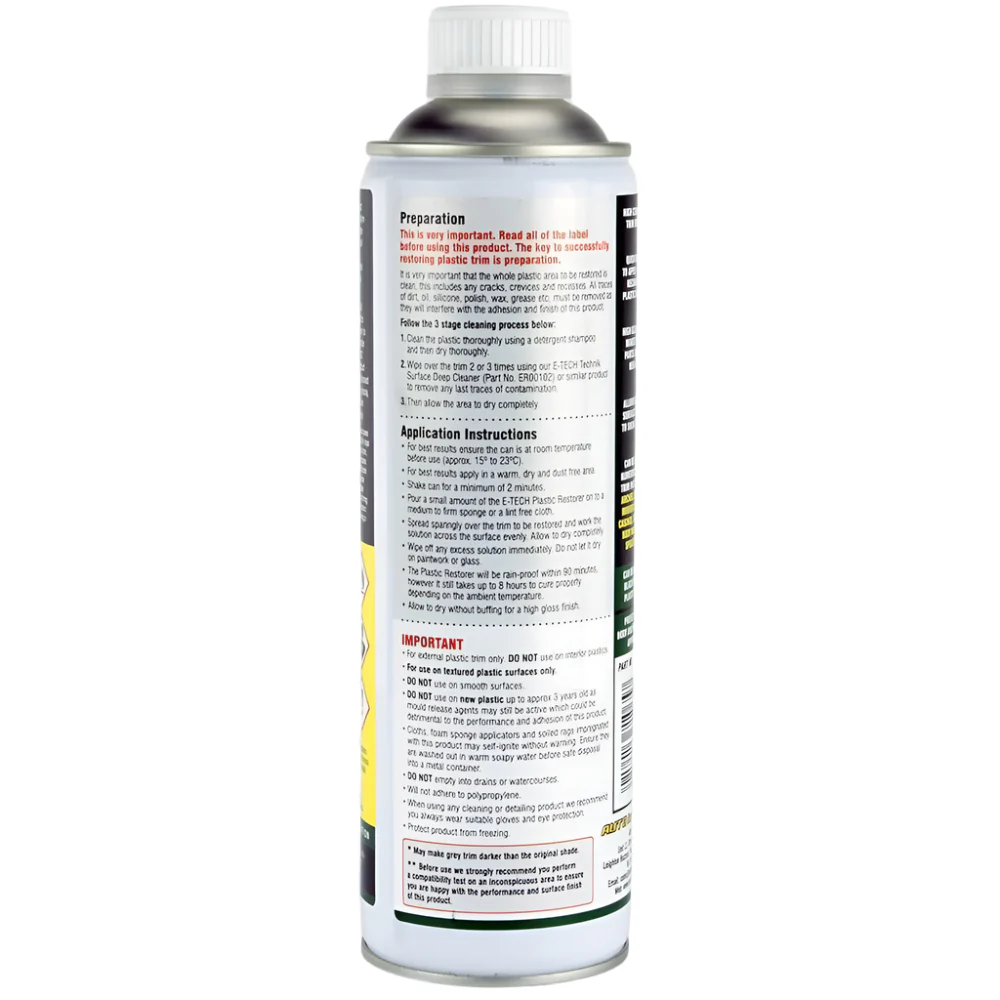 E-Tech Pro Class Plastic Restorer 500ml - Image 3