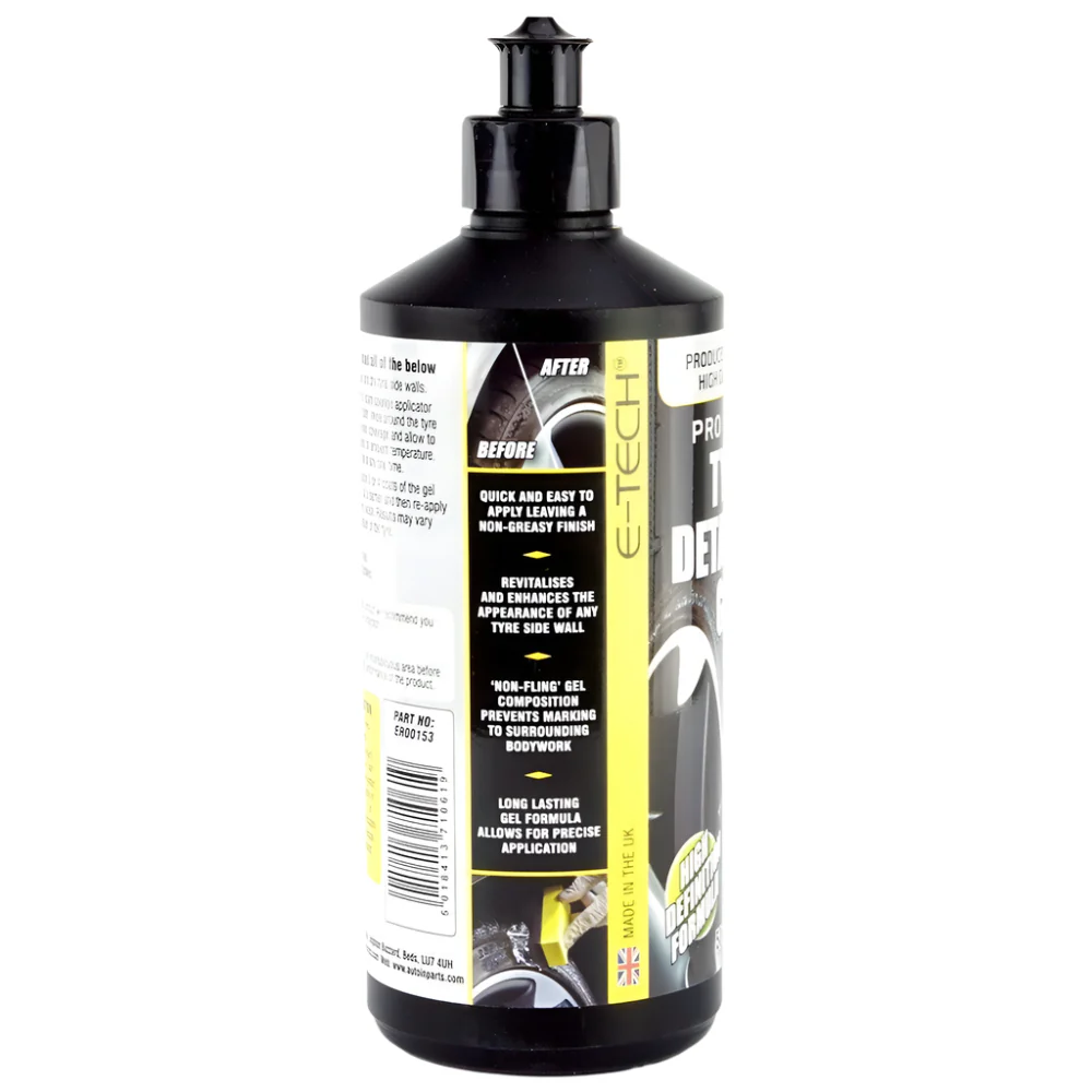E-Tech Pro Class Tyre Detailing Gel 500ml - Image 4