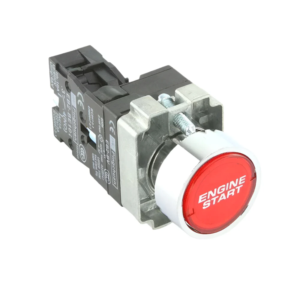 Engine Start Push Button Chrome Bezel