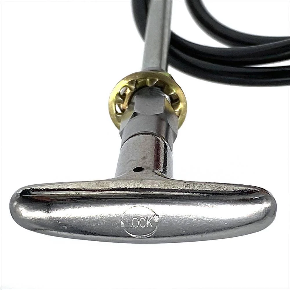 Flexible Choke / Bonnet Release Cable - Chrome T-shape Handle. - Image 2