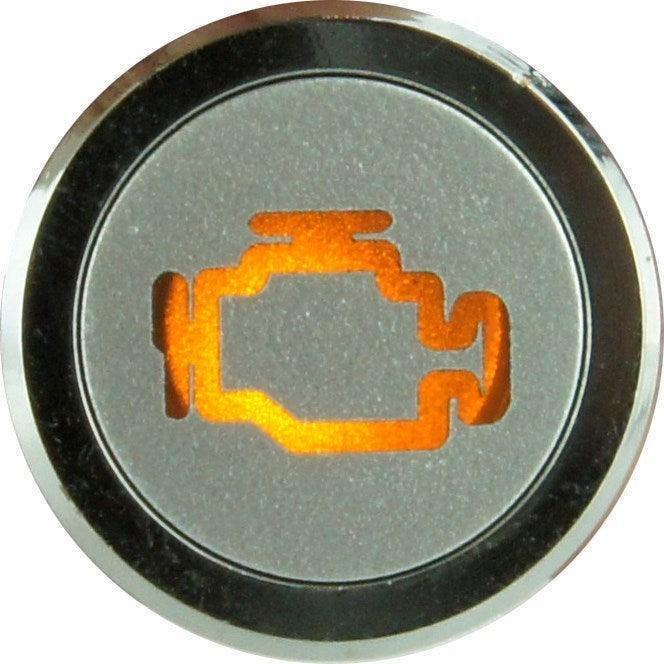 Flush Bezel Chrome LED Warning Light ENGINE