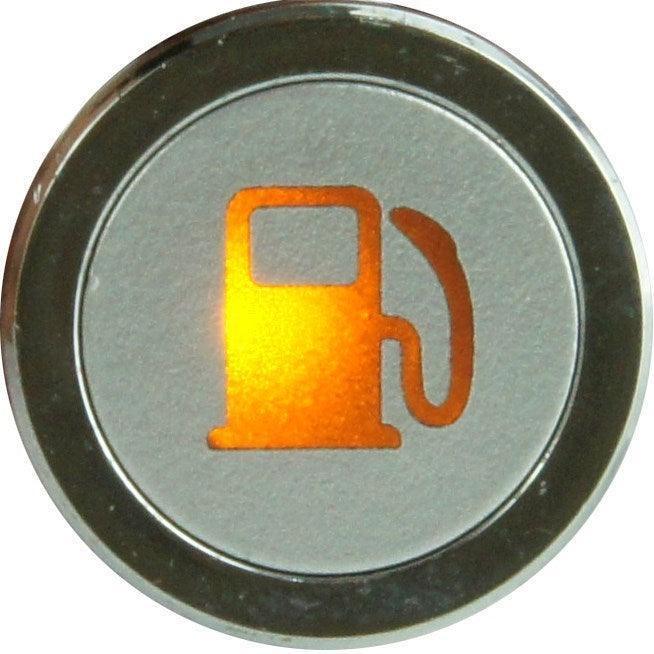 Flush Bezel Chrome LED Warning Light FUEL