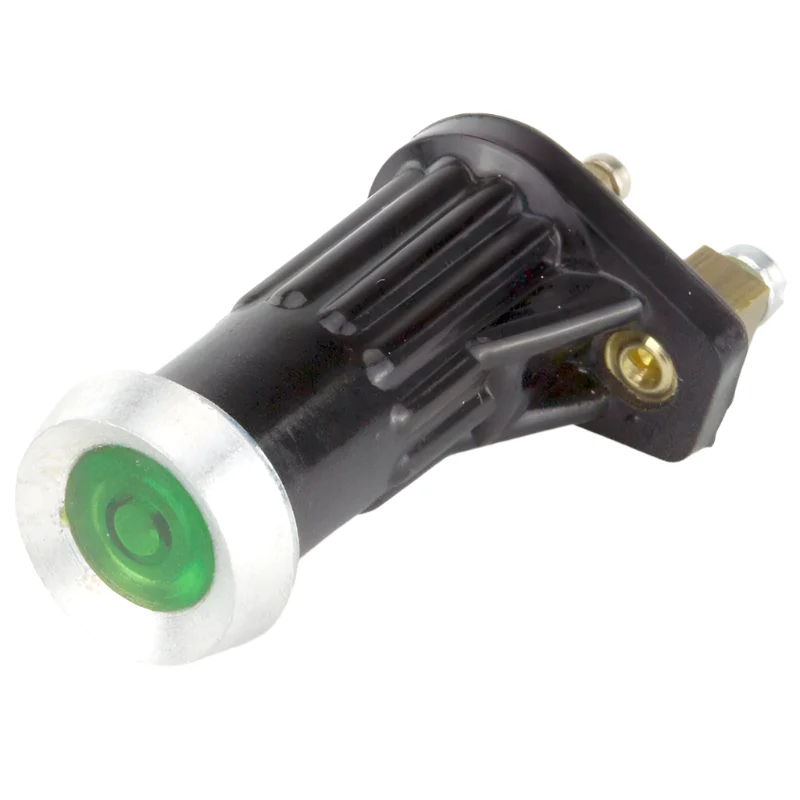 Green Aluminium Bezel Small Warning Light
