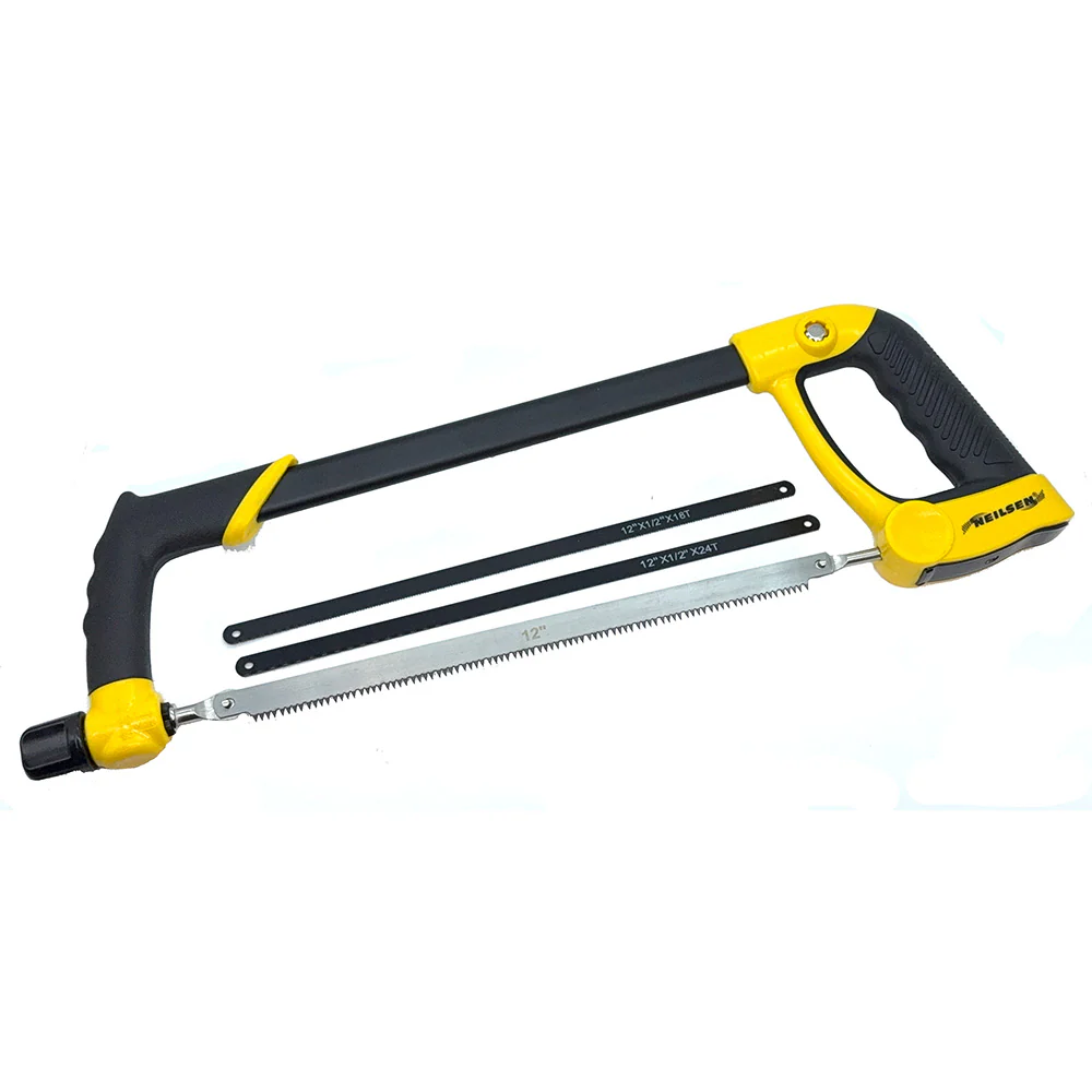 12" Hacksaw With Three Blades