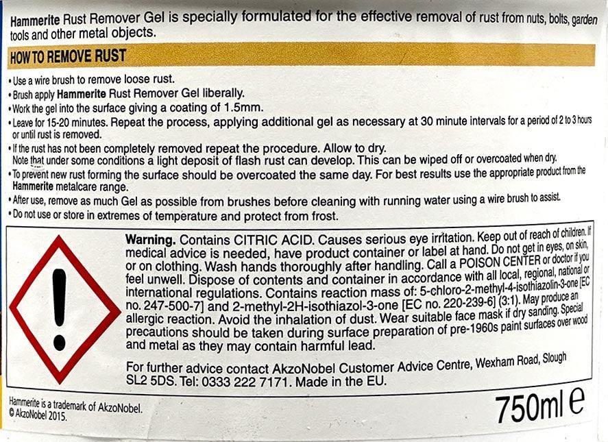 Hammerite Rust Remover Gel - Image 2
