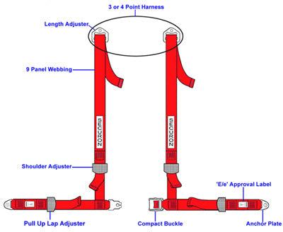 Securon 4 Point Harness - 3 Colours - Image 4