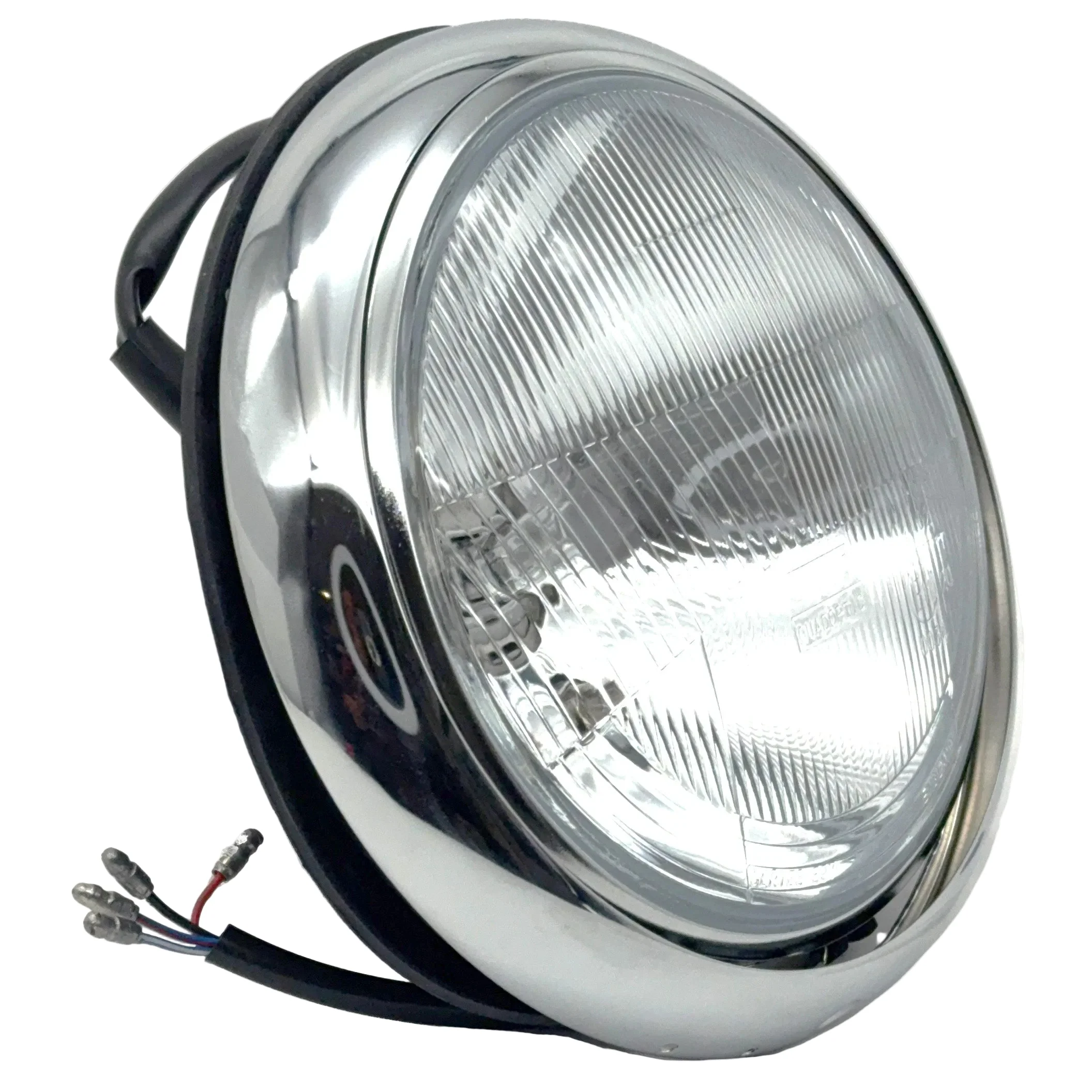 7" Quadoptic Lens and Nest  with Chrome Bezel and Chrome Rim
