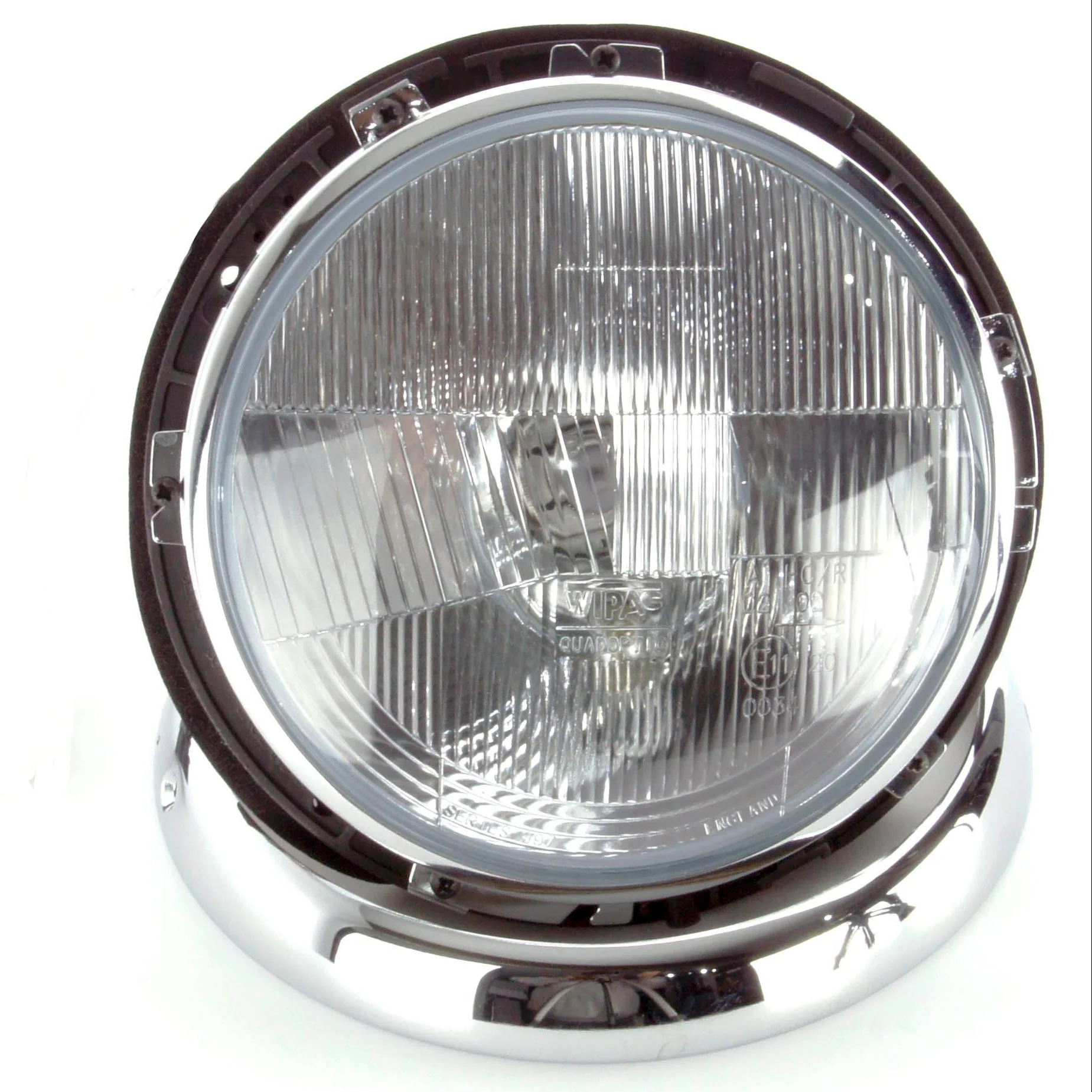 7" Quadoptic Lens and Nest  with Chrome Bezel and Chrome Rim - Image 2