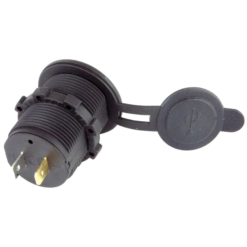 High Power 5v Twin USB Charger Socket Black - Image 4
