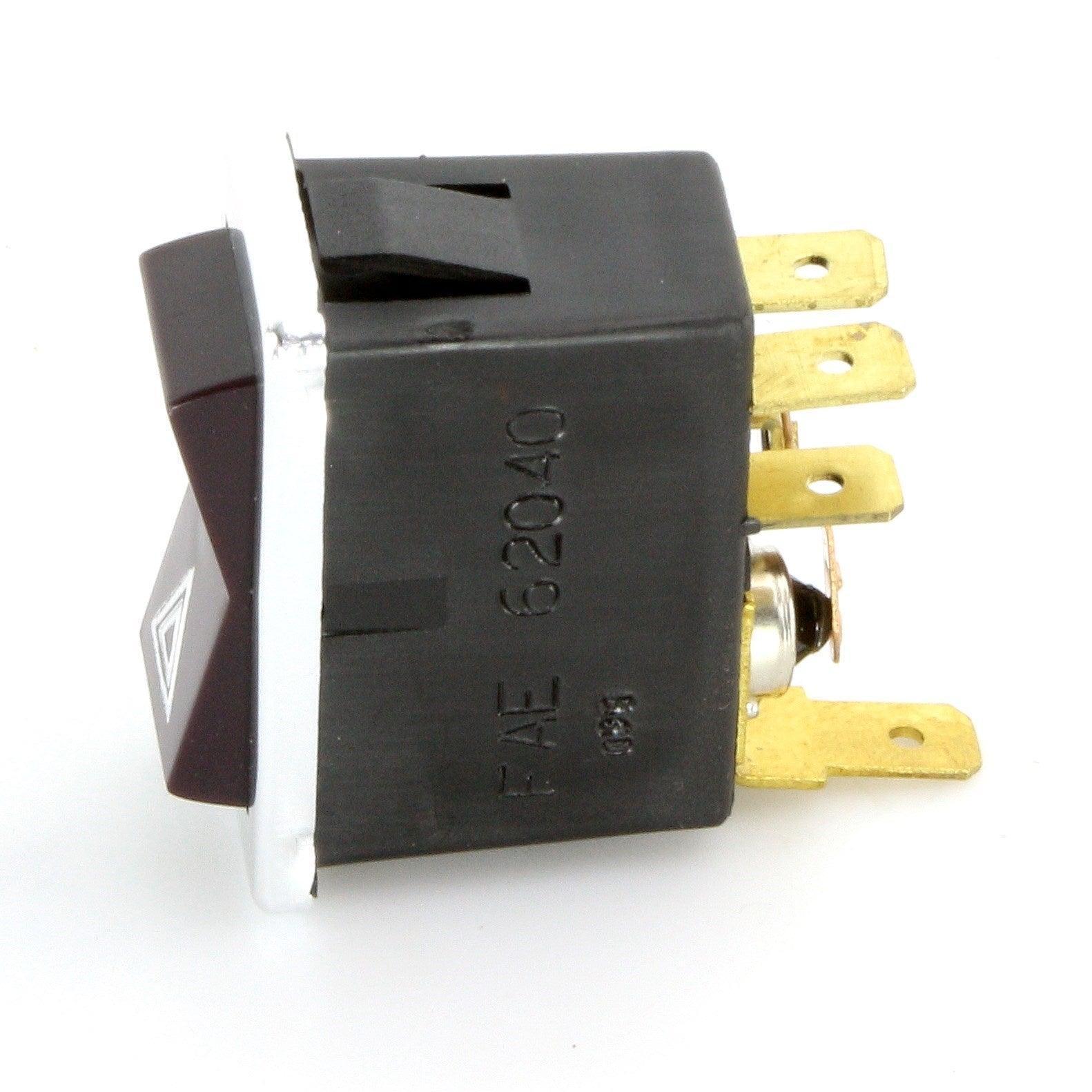 Illuminated Hazard Rocker Switch Black With Chrome Bezel - Image 3