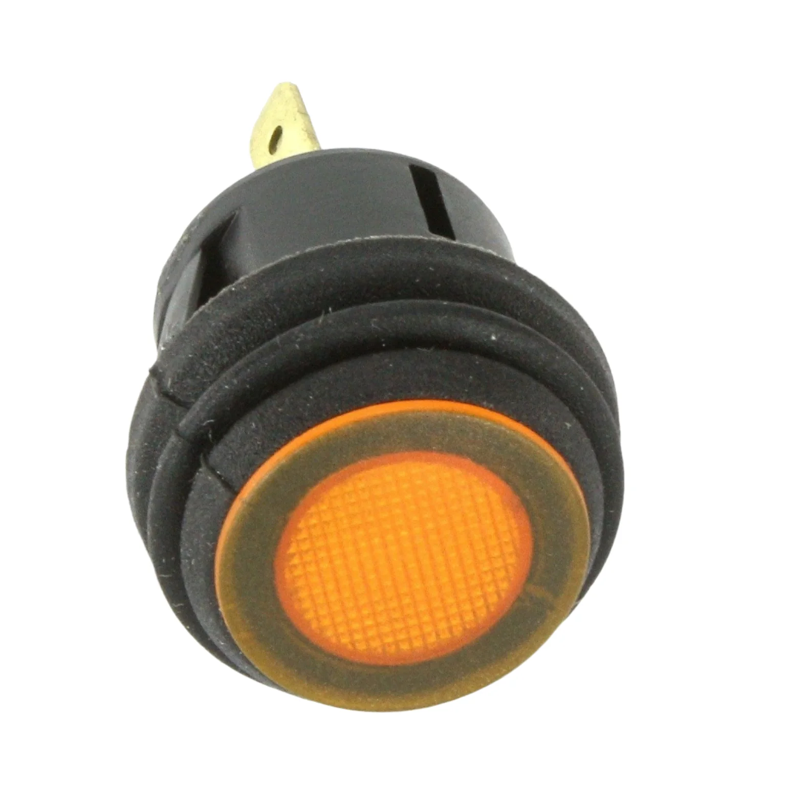 Illuminated Latching Push Button Switch Amber