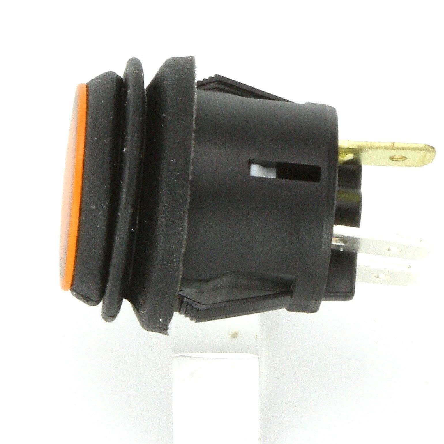 Illuminated Latching Push Button Switch Amber - Image 2