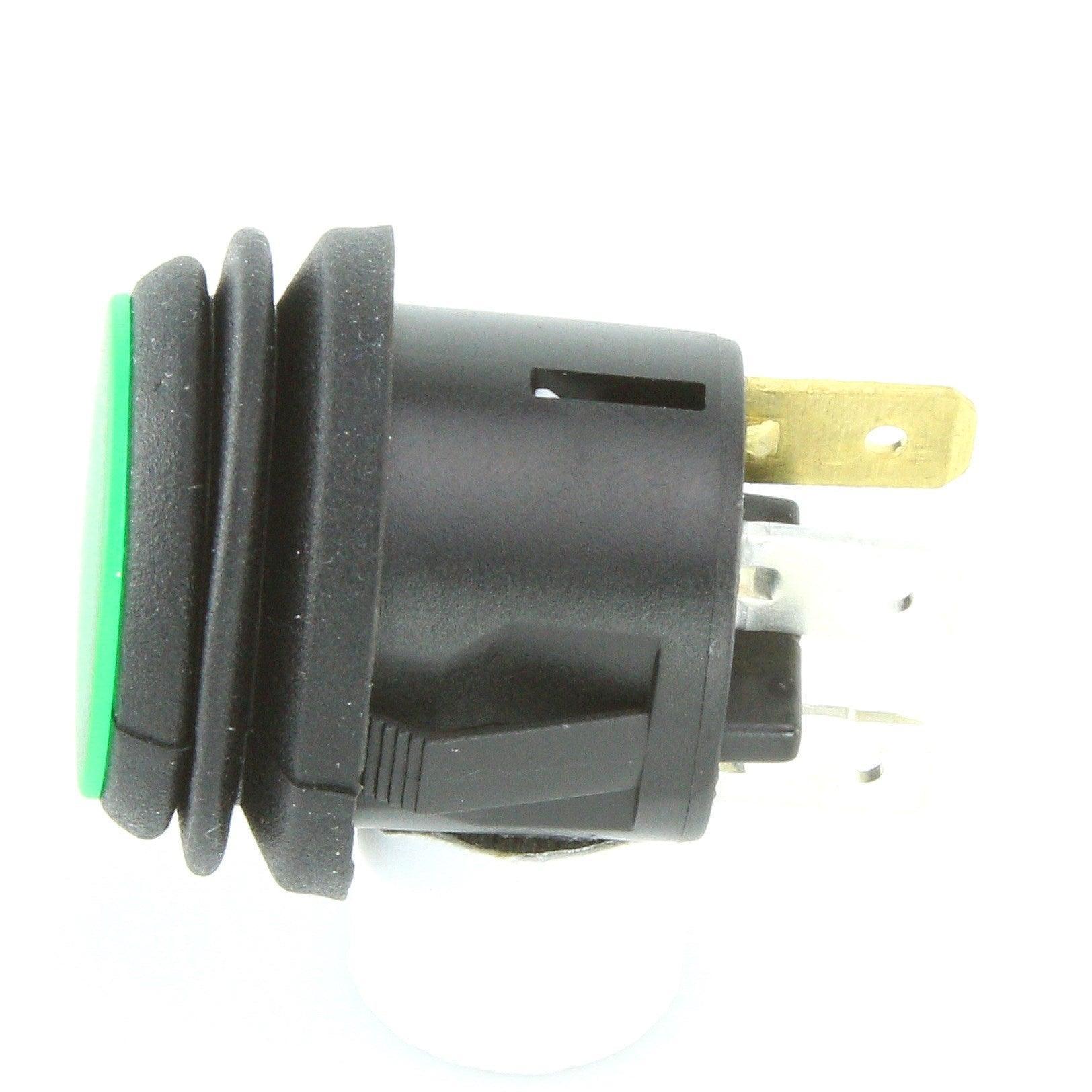 Illuminated Latching Push Button Switch Green - Image 2
