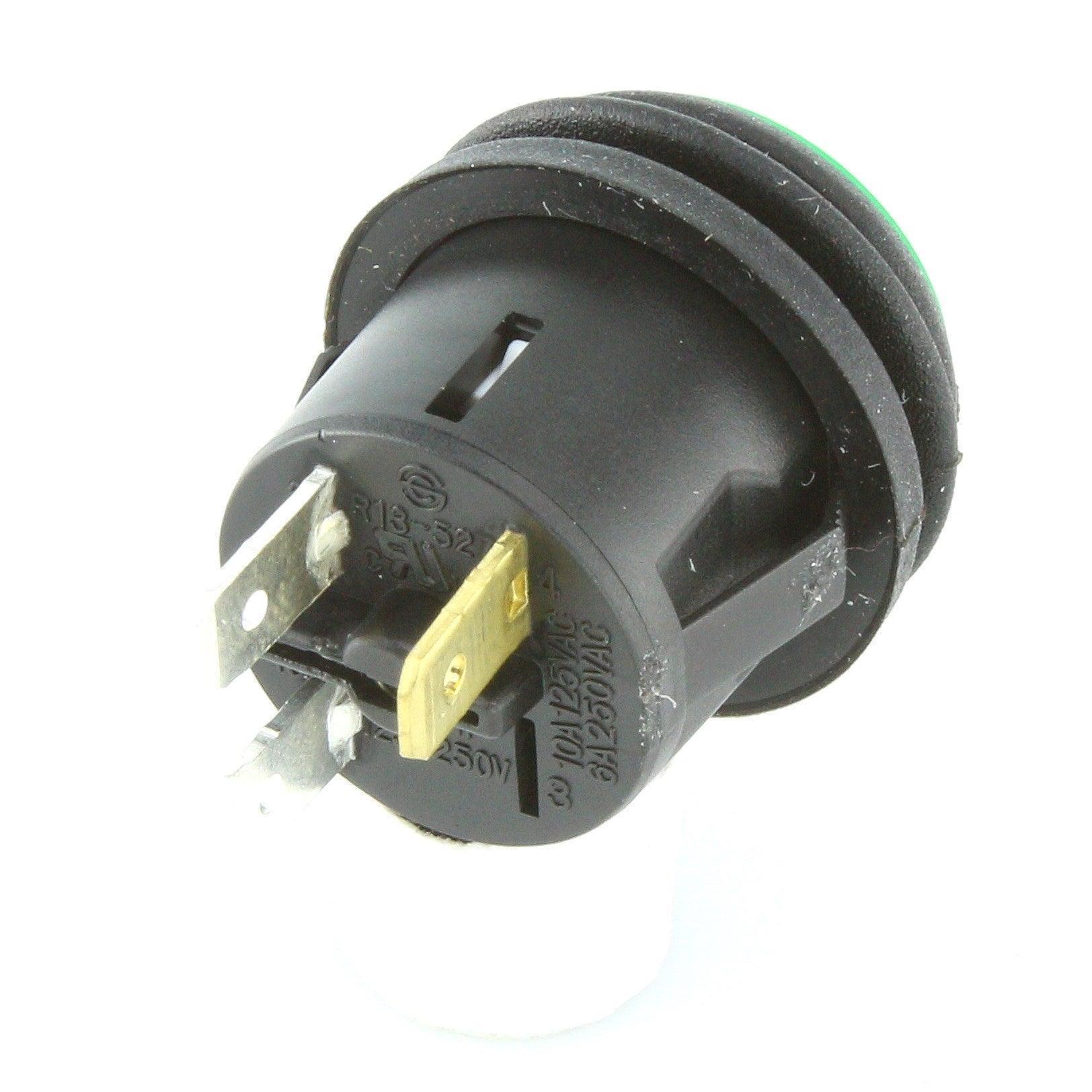 Illuminated Latching Push Button Switch Green - Image 4