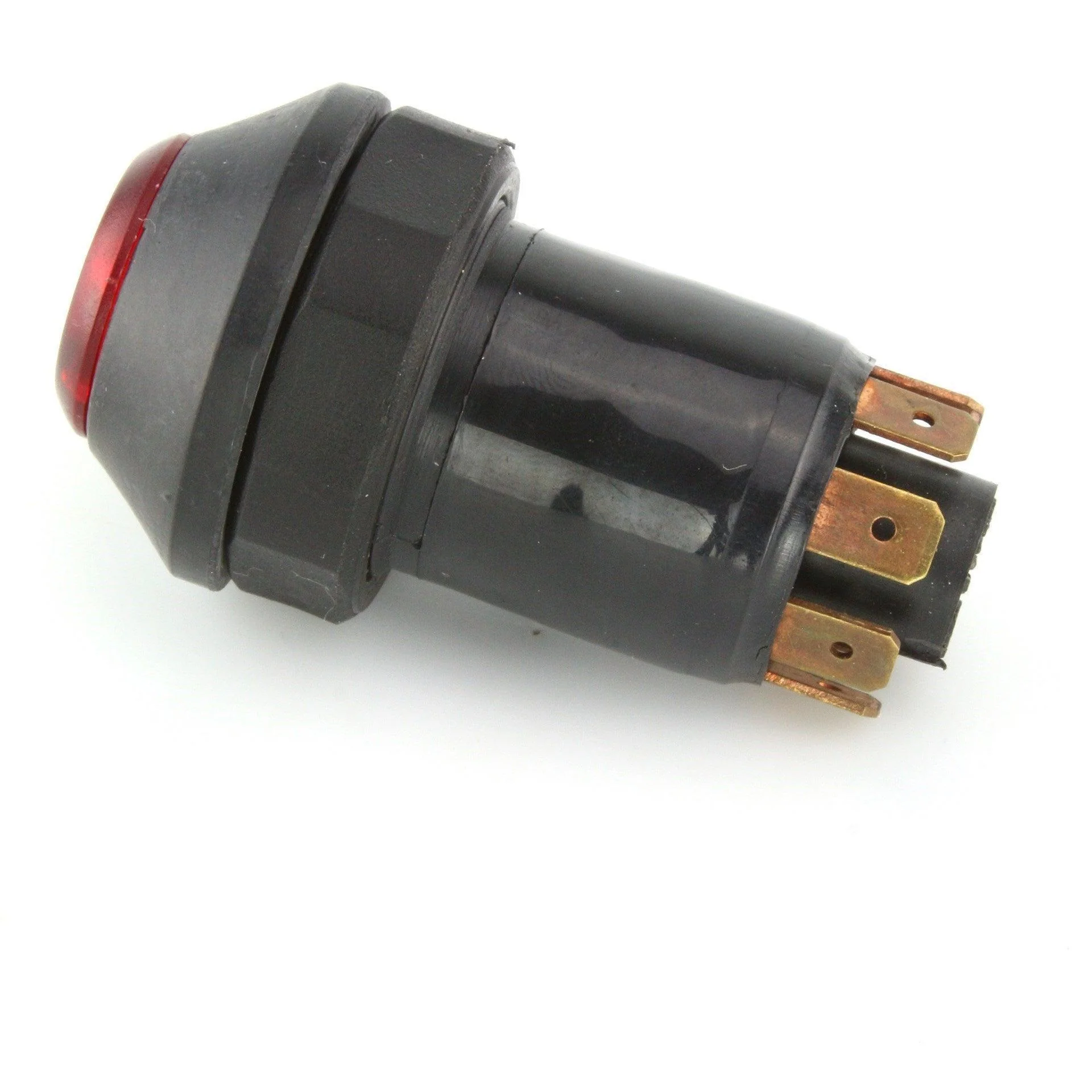 Illuminated Push Button Hazard Switch Red Circular With Rubber Splash Proof Cover - Image 2