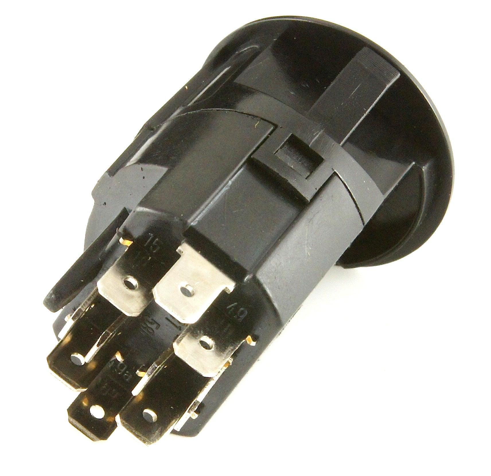 Black Illuminated Push Button Hazard Switch Round - Image 2