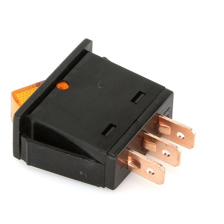 Illuminated Rectangular Rocker Switch Amber - Image 3