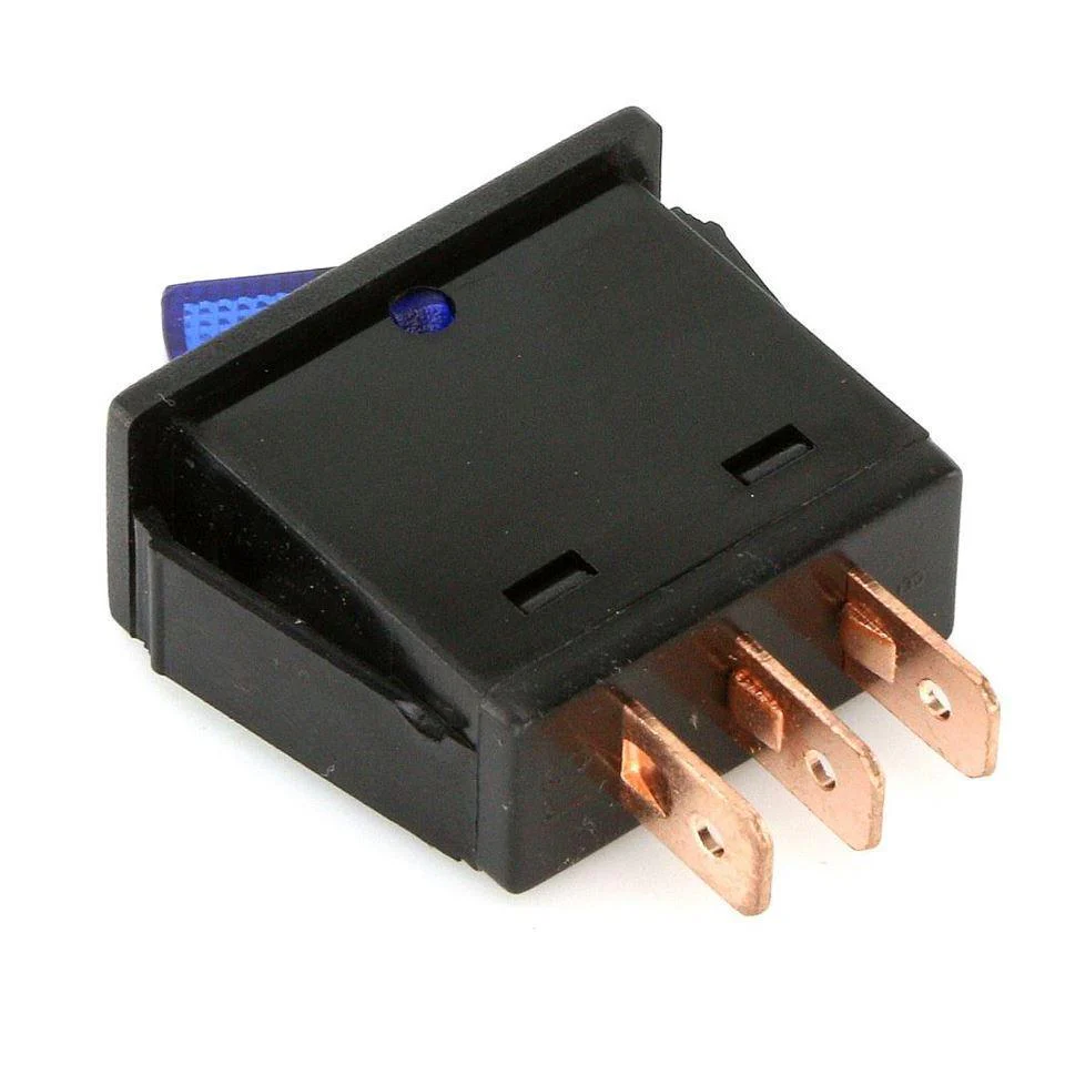 Illuminated Rectangular Rocker Switch Blue - Image 2