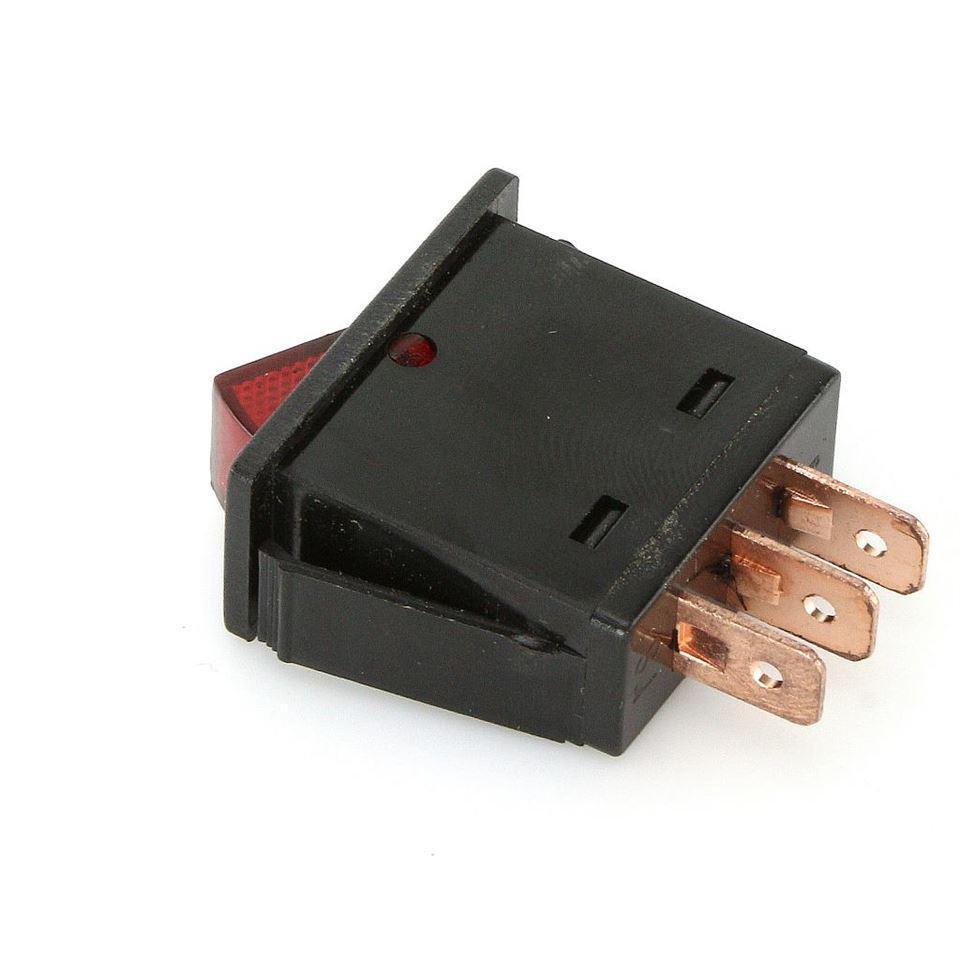 Illuminated Rectangular Rocker Switch Red - Image 2