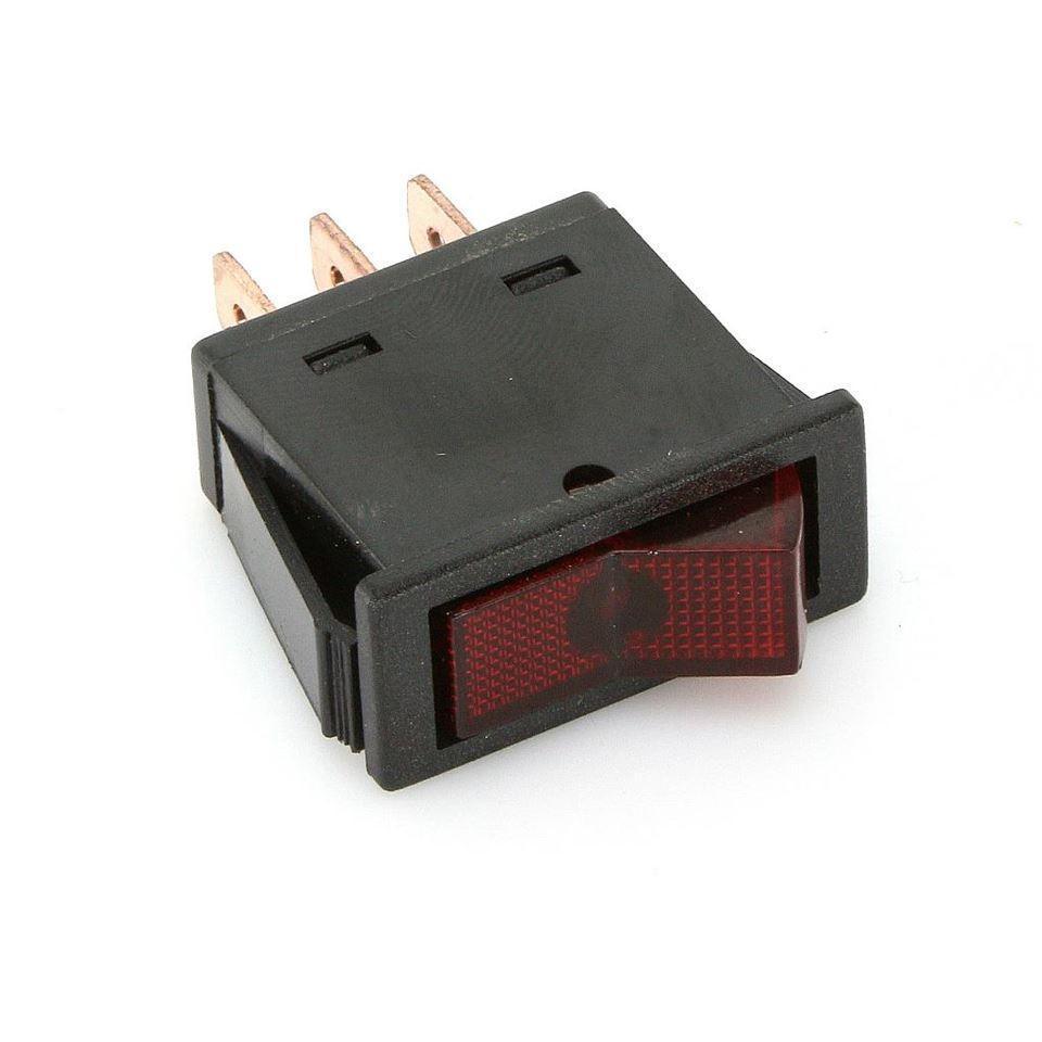Illuminated Rectangular Rocker Switch Red - Image 3