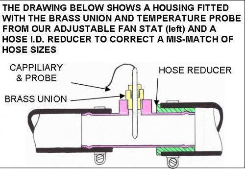 In-Line Temp Sender Housing/Air Bleed/Drain 38mm - Image 4
