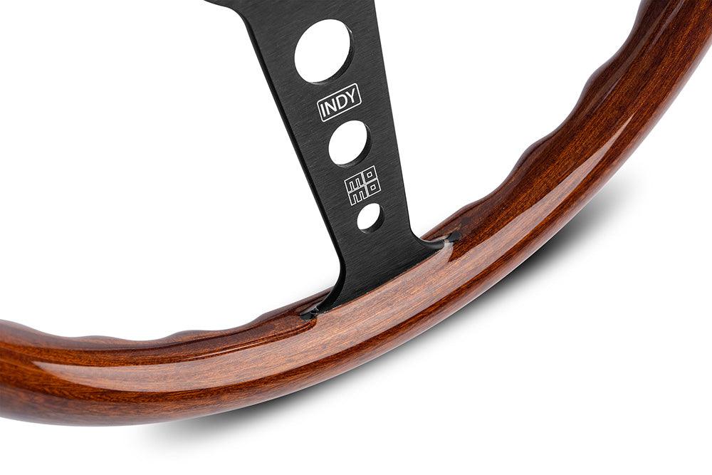 MOMO Indy Heritage 350mm Mahogany Wood Steering Wheel - Image 6