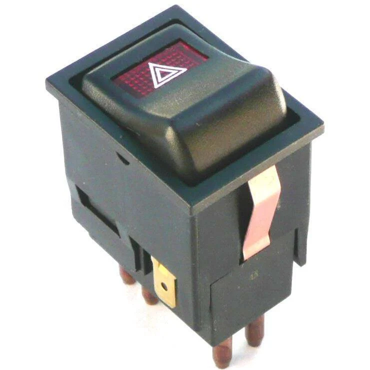 Black IVA Rocker Switch Red Hazard - Image 2