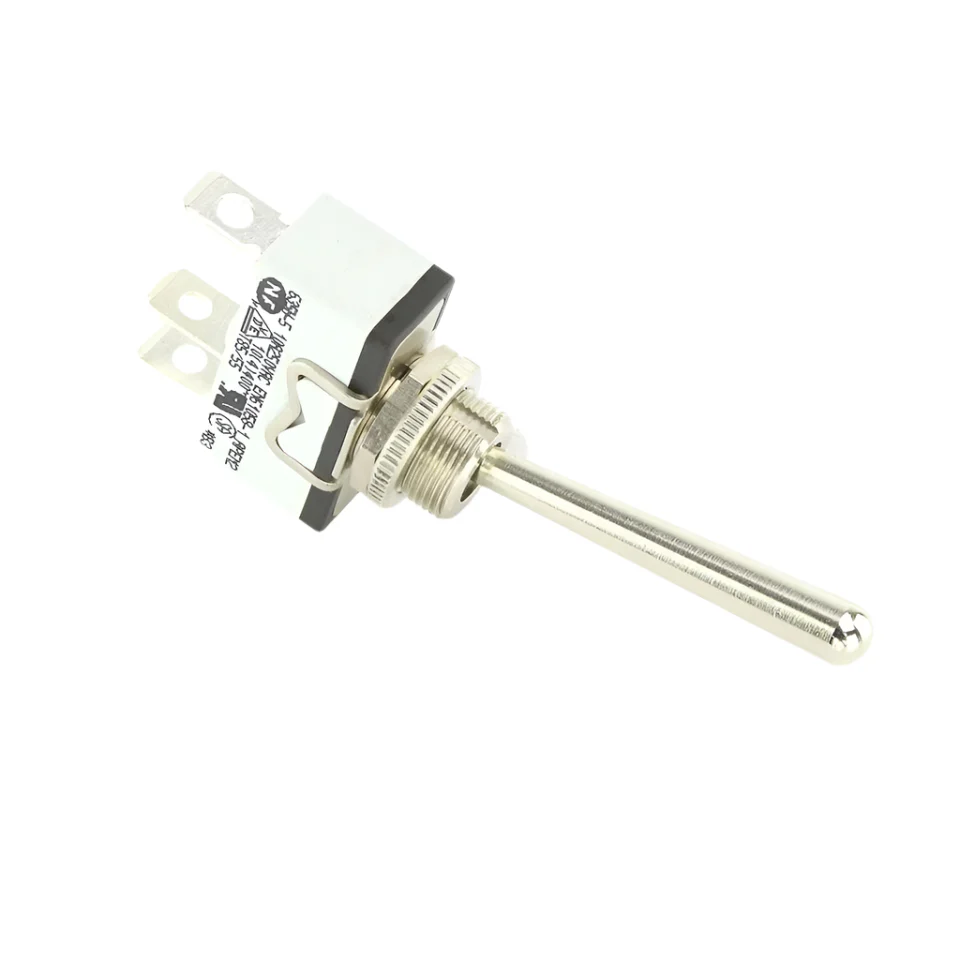 Knurled Ring LONG Toggle Switch off/momentary on Single Pole