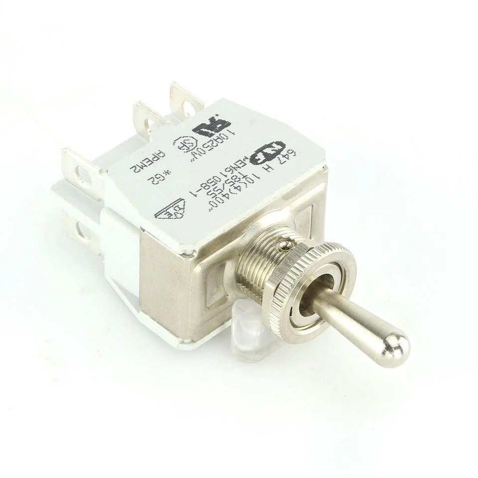 Knurled Ring Toggle Switch On(spring return)-Off-On (spring return) Double Pole - Image 2