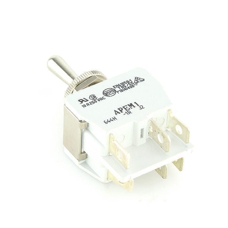 Knurled Ring Toggle Switch On(spring return)-Off-On (spring return) Double Pole - Image 3