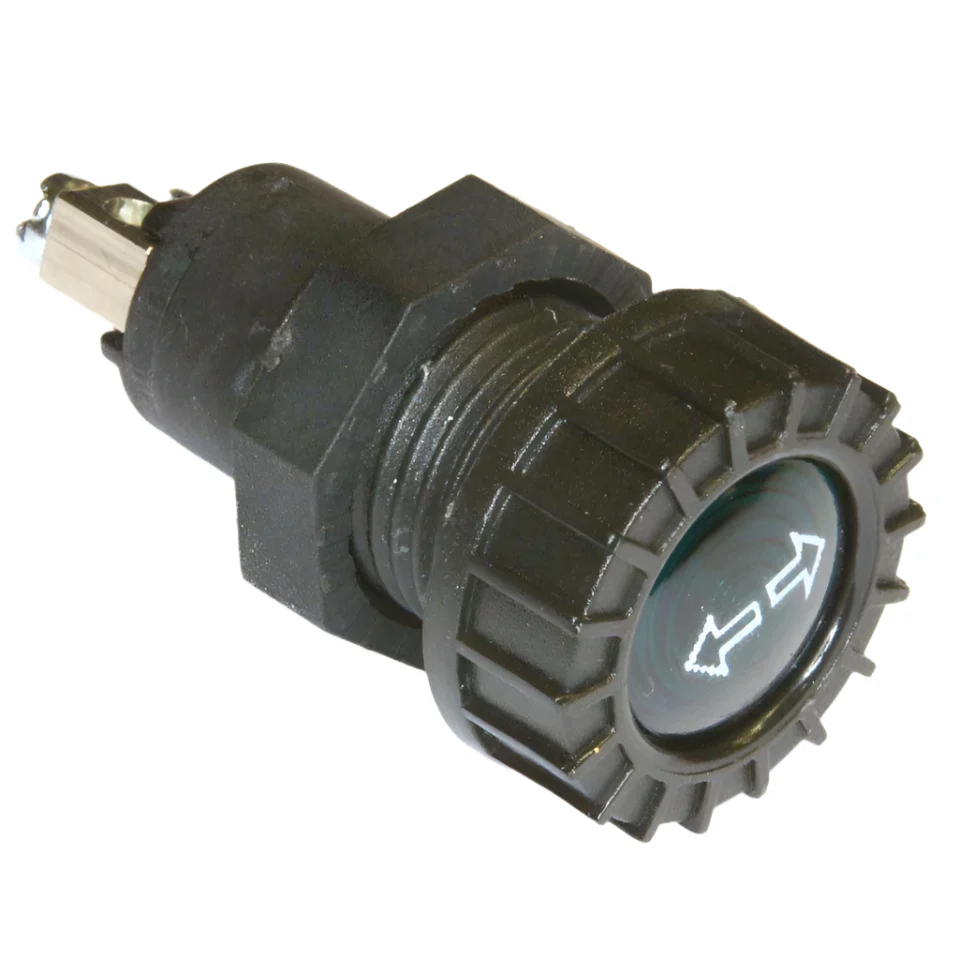 Large Black Warning Light Green Double Indicator
