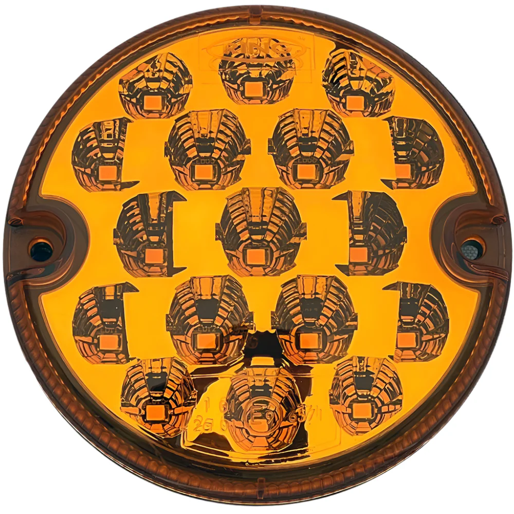 LED 95mm Indicator Amber Clear View Lens