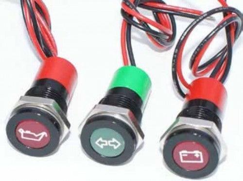 LED Black Bezel Warning Light AMBER - Image 2