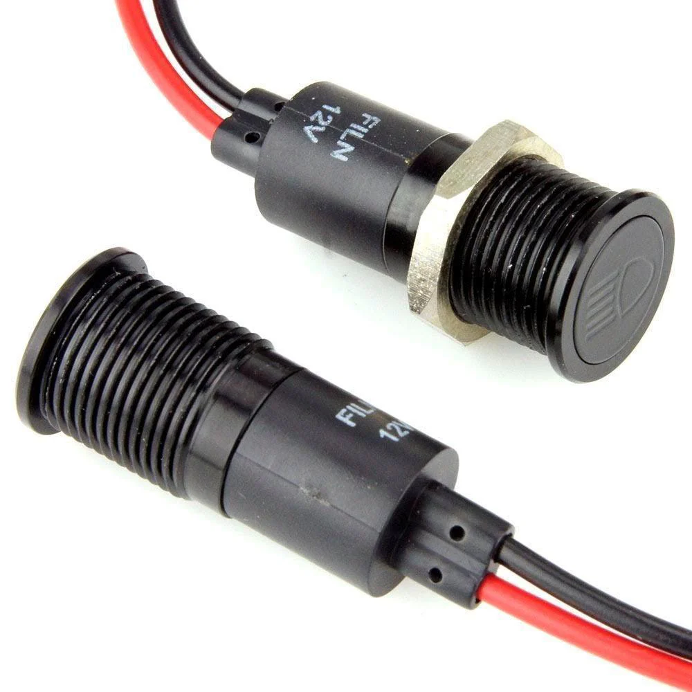 Flush Bezel Black LED Warning Light OIL - Image 3