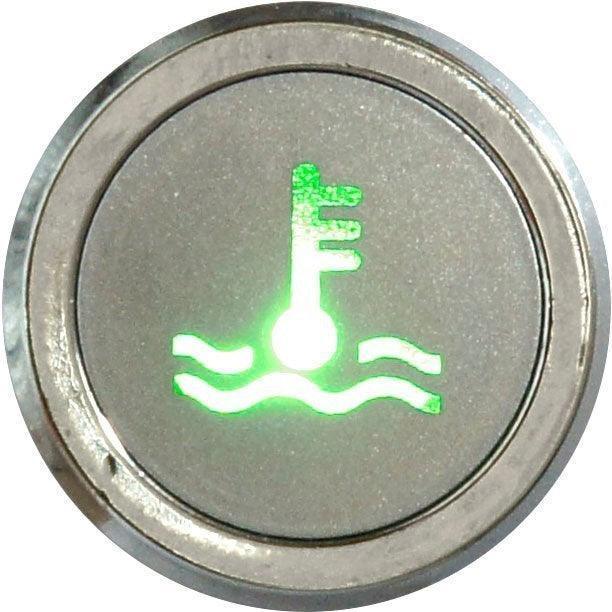 Flush Bezel Chrome LED Warning Light Water Temp