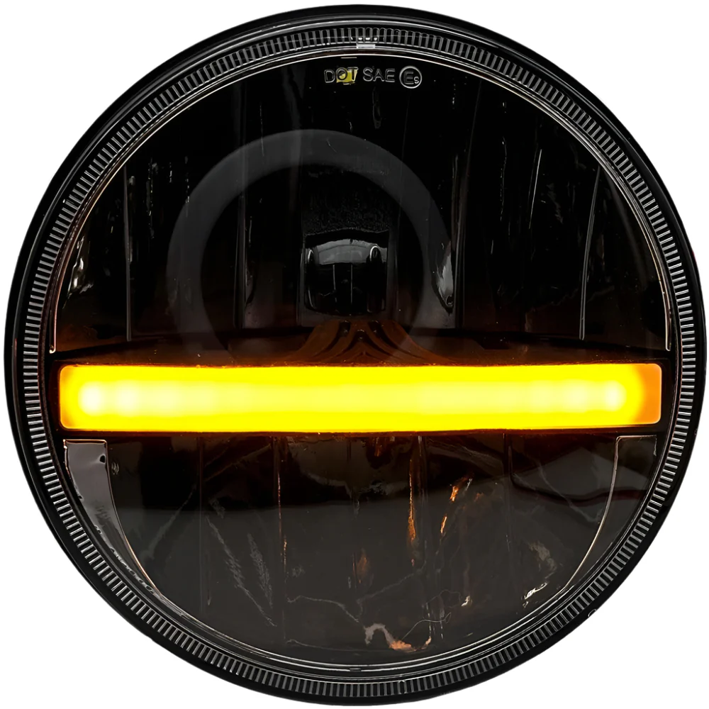 LED Replacement 7" Headlamp With Driving Light and Amber Indicator - Image 3