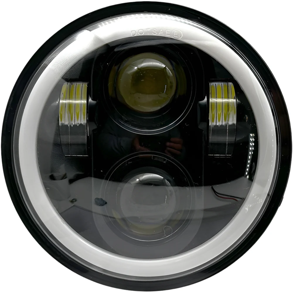 LED Replacement 5 3/4" Headlamp With HALO Driving Light and Amber Indicator - Image 3