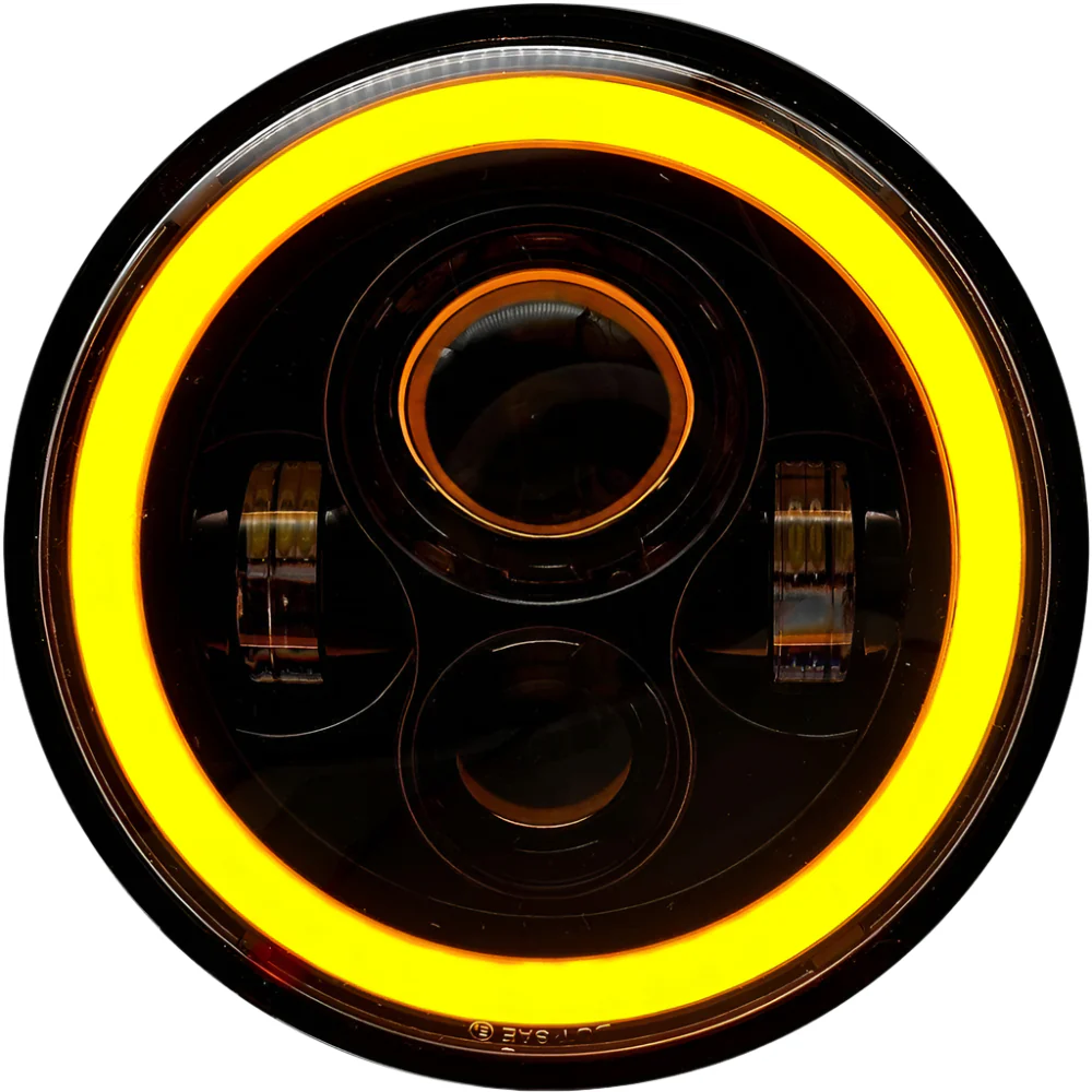 LED Replacement 7" Headlamp With HALO Driving Light and Amber Indicator - Image 5