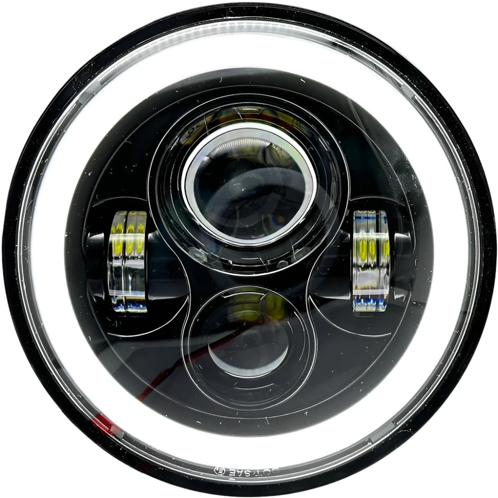 LED Replacement 7" Headlamp With HALO Driving Light and Amber Indicator - Image 6