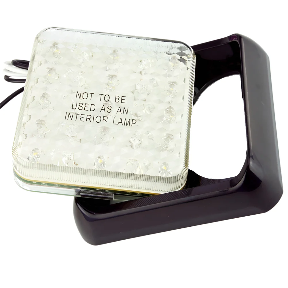 Square LED Slim Reverse Light 100 x 100mm Black Surround - Image 2