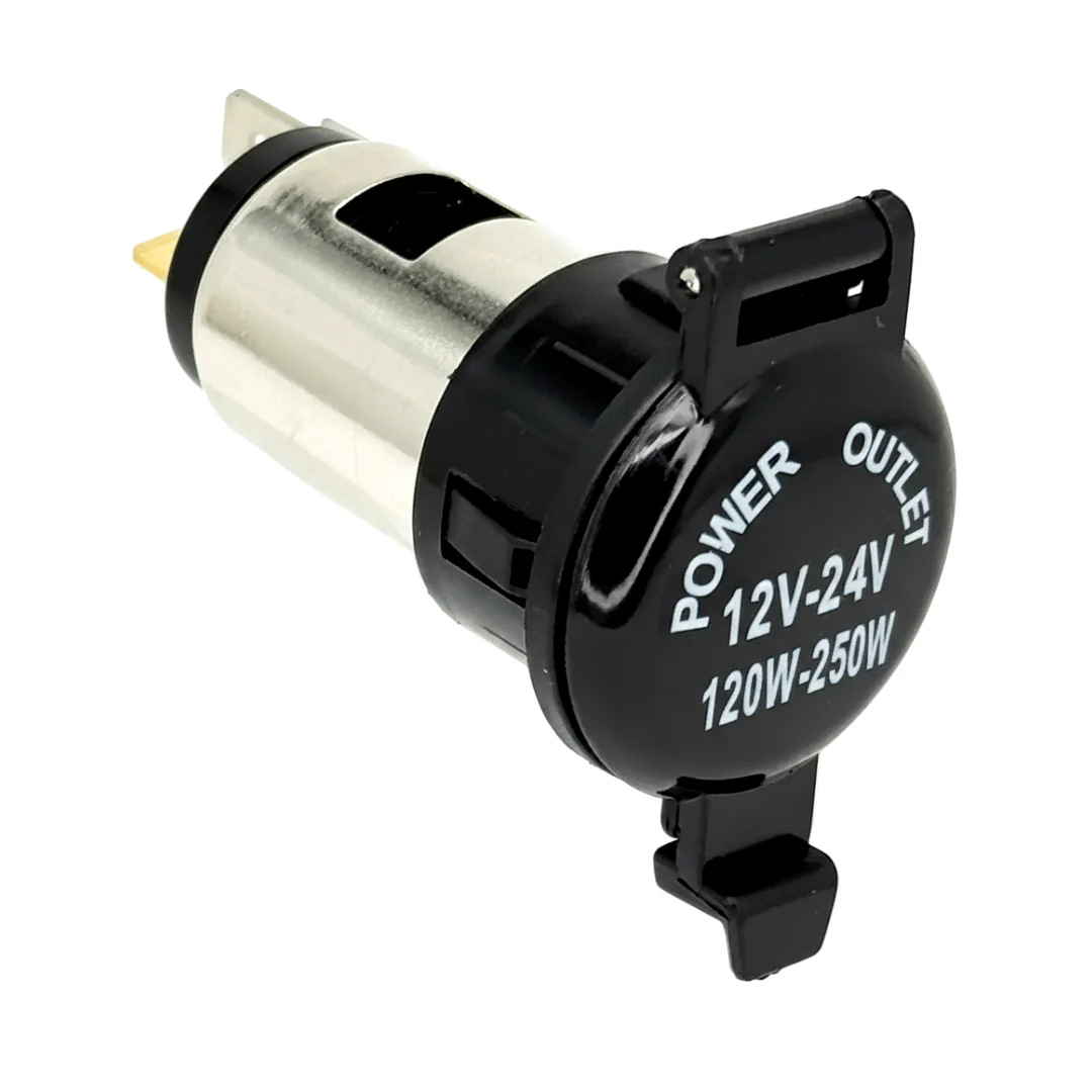 Lighter Style 12v - 24v Power Socket With Flip Cover