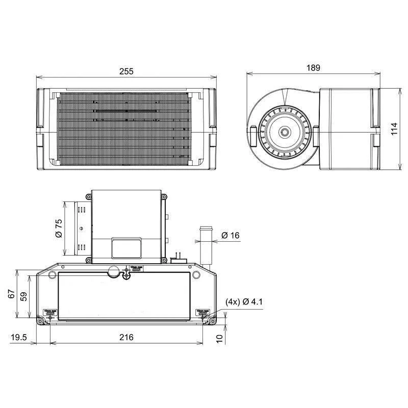 Lightweight Compact Car Heater 255mm - Image 11