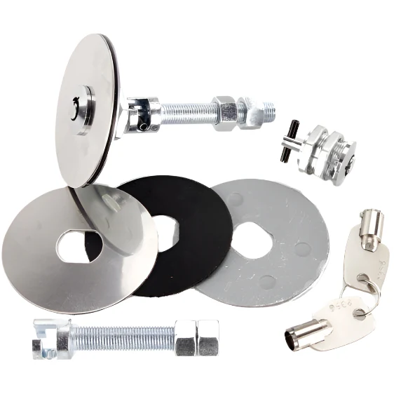 Stainless steel Chrome Locking Bonnet Pin Kit - Image 4