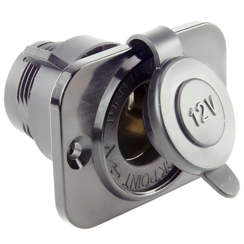 Locking Lighter Style Power Socket Black