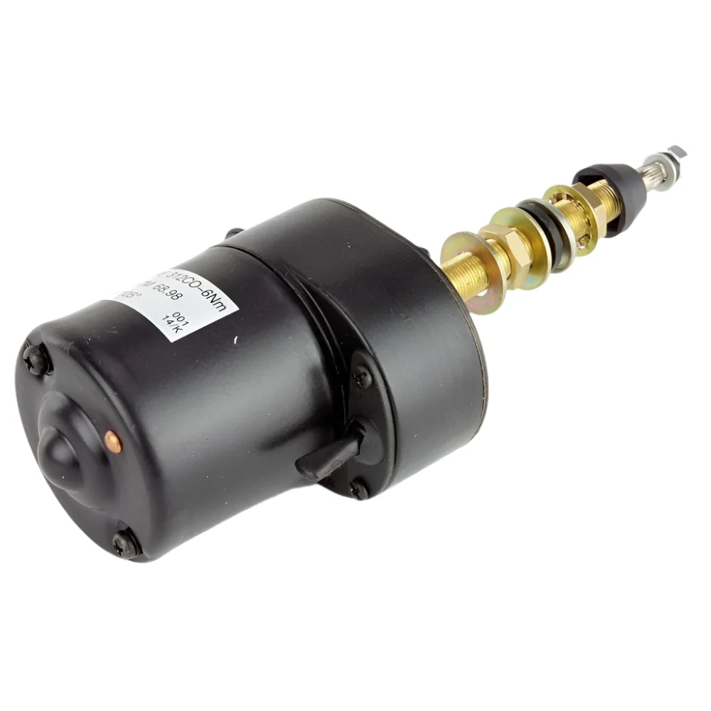 Long Shaft Compact Wiper Motor 105 degrees Black - Image 3