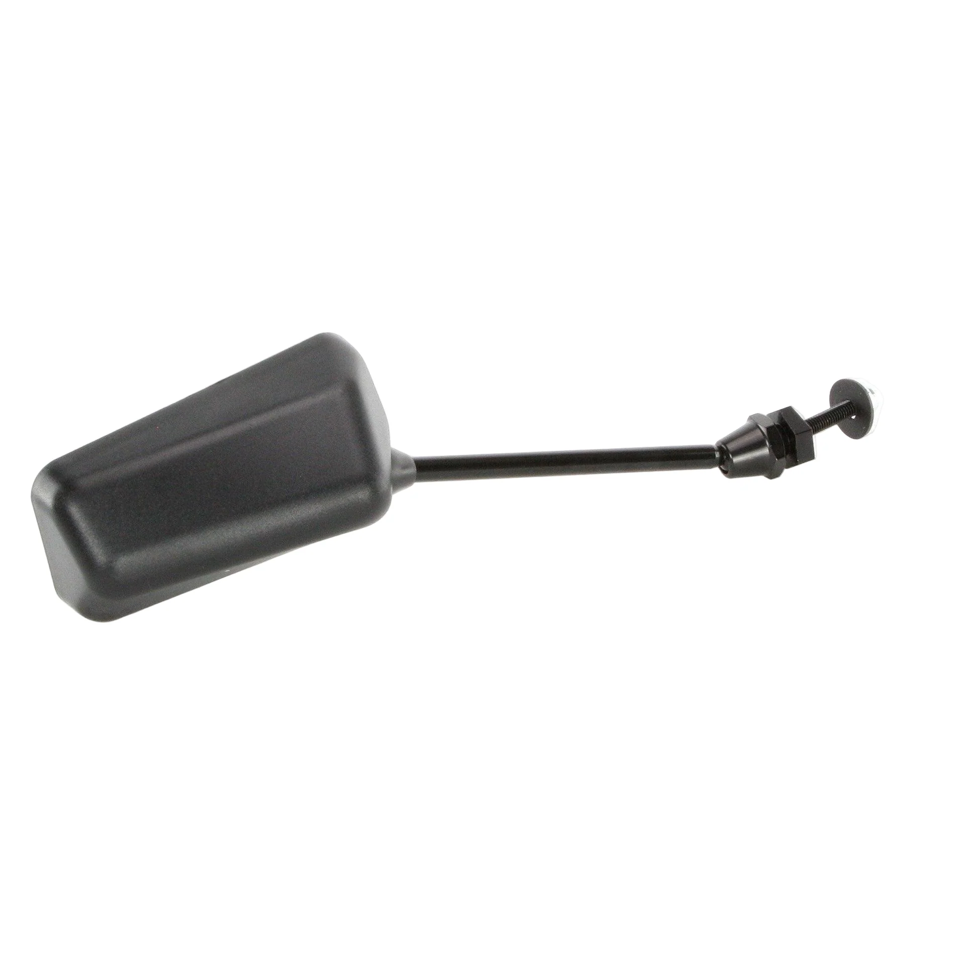 Long Stalk Race Style Side Mirror Satin Black 112mm