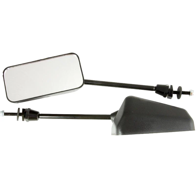 Long Stalk Race Style Side Mirror Satin Black 112mm - Image 2